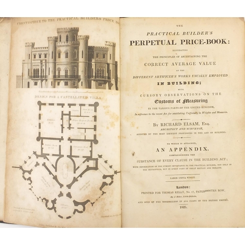 2693 - The Practical Builder's Perpetual Price Book, 19th century leather bound book, published 1825