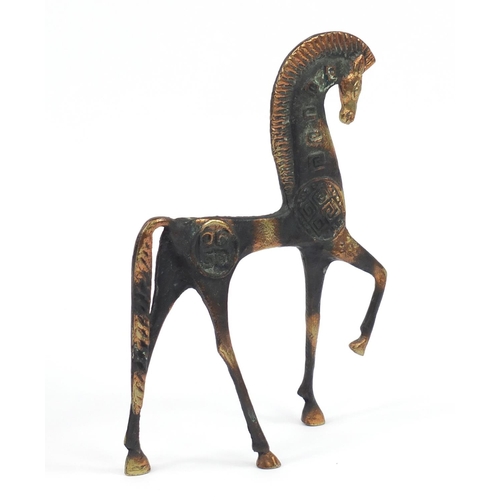 2165 - Modernist Italian bronzed horse, 27cm high