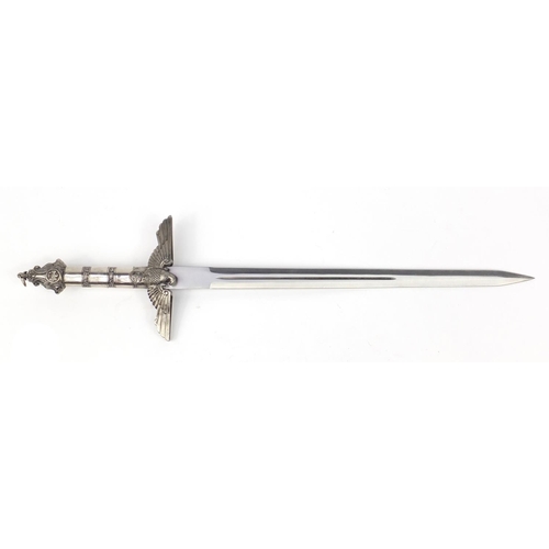 2903 - German military interest sword with scabbard, 59.5cm in length