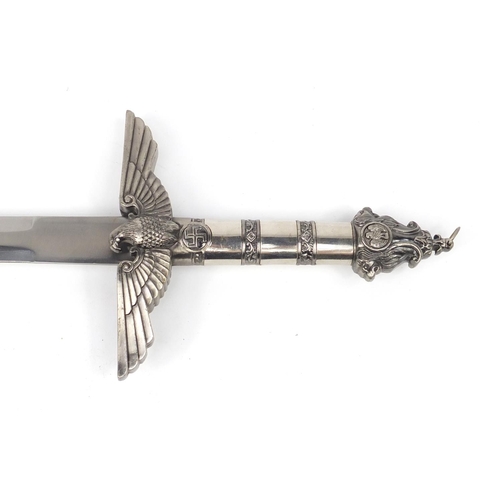 2903 - German military interest sword with scabbard, 59.5cm in length