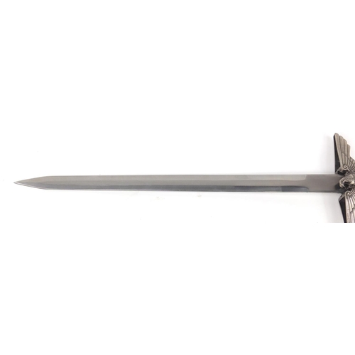 2903 - German military interest sword with scabbard, 59.5cm in length