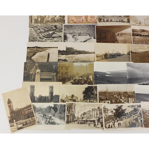 2707 - Edwardian and later postcards, some black and white photographic including The Cuckmere River, The D... 