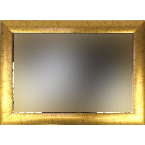 2250 - Rectangular gilt framed wall mirror, 109cm x 78cm