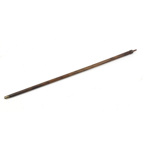 2906 - Exotic wood sword stick, 79cm in length