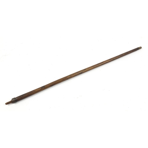 2906 - Exotic wood sword stick, 79cm in length