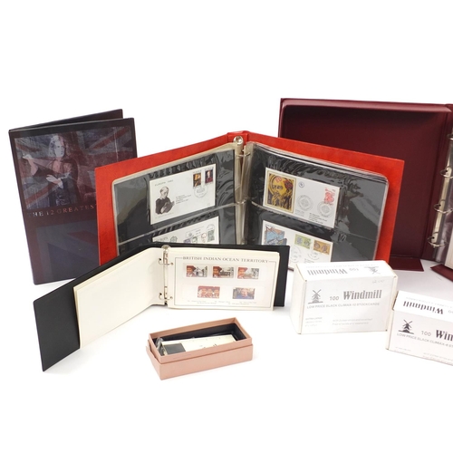 2720 - Mostly British stamps and first day covers arranged in albums