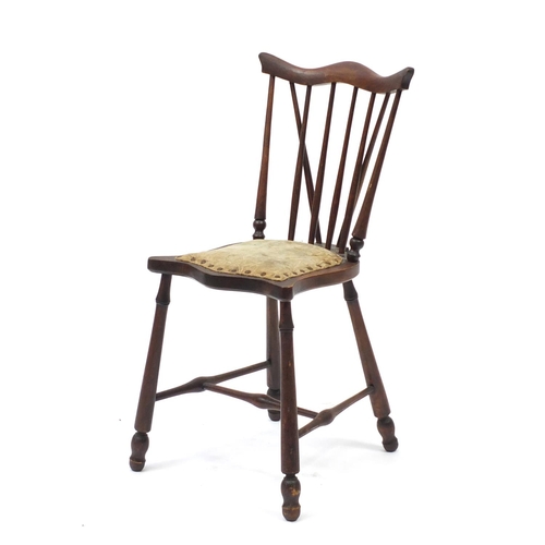 2066 - Victorian mahogany spindle back occasional chair, 76cm high