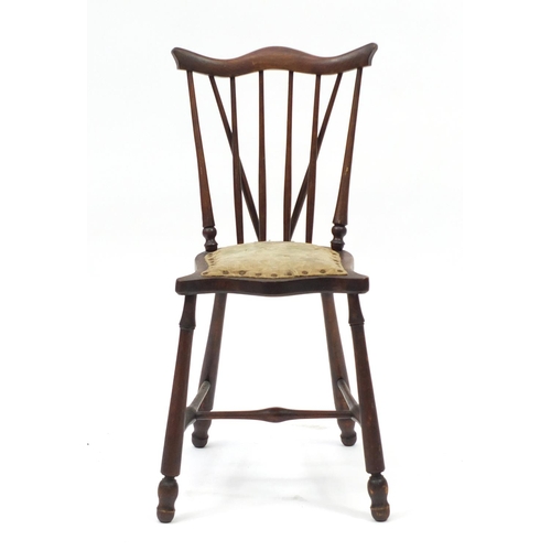 2066 - Victorian mahogany spindle back occasional chair, 76cm high