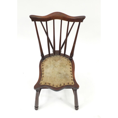 2066 - Victorian mahogany spindle back occasional chair, 76cm high