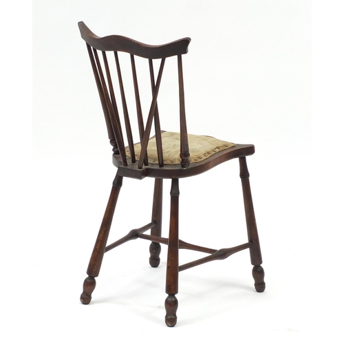 2066 - Victorian mahogany spindle back occasional chair, 76cm high