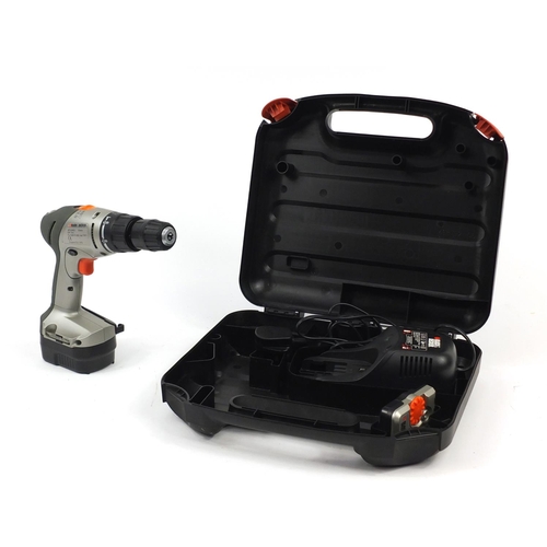 2478 - Black & Decker cordless drill with case and instructions