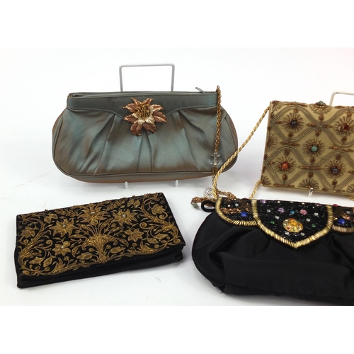 2615 - Vintage Clutch bags, some set with cabochon stones