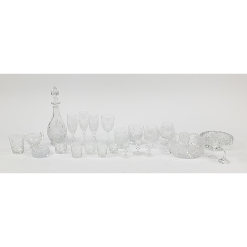 2459 - Cut crystal and glassware including Waterford, Brierley, decanters and fruit bowls