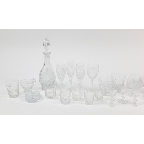 2459 - Cut crystal and glassware including Waterford, Brierley, decanters and fruit bowls