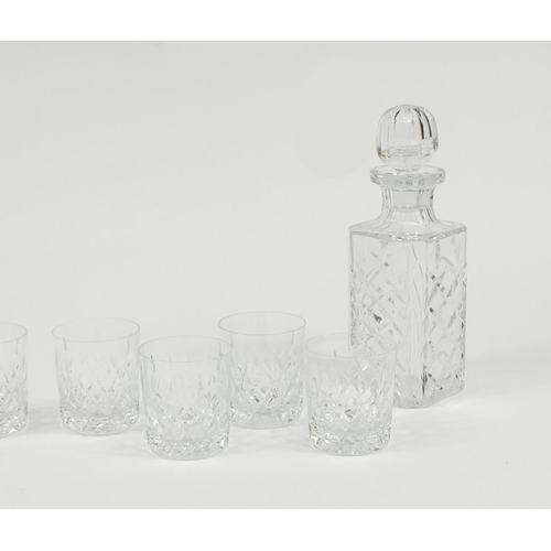 2370 - Cut glass decanter, set of six tumblers and a water jug