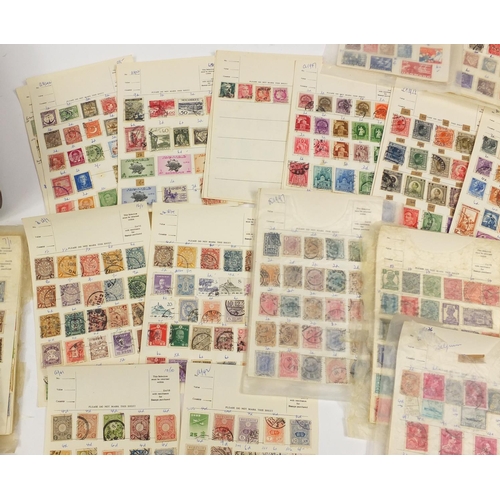 2713 - Early 20th century and later world stamps arranged on sheets including China