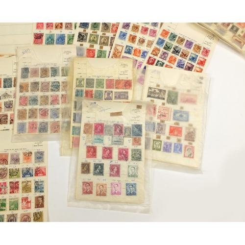 2713 - Early 20th century and later world stamps arranged on sheets including China