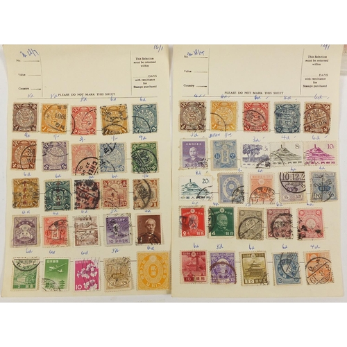 2713 - Early 20th century and later world stamps arranged on sheets including China