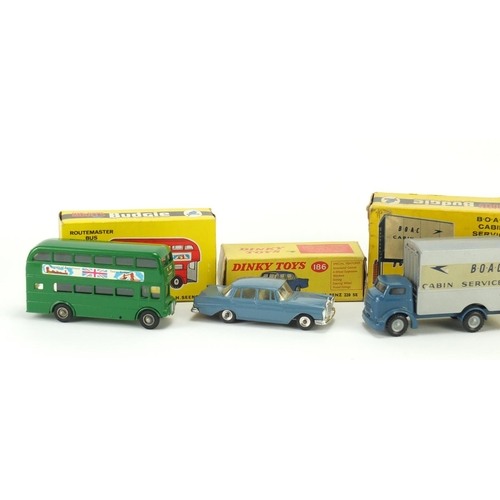 1269 - Vintage die cast vehicles with boxes including Budgie BOAC cabin service lift truck 302, three Budgi... 