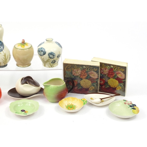 2537 - Mostly Carlton ware including jam pots and covers, some with boxes, the largest 18cm high