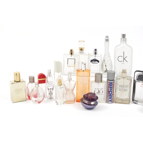 2855 - Perfume and after-shave scent bottles including Calvin Klein, Chanel, Givenchy, Prada and Jean Paul ... 