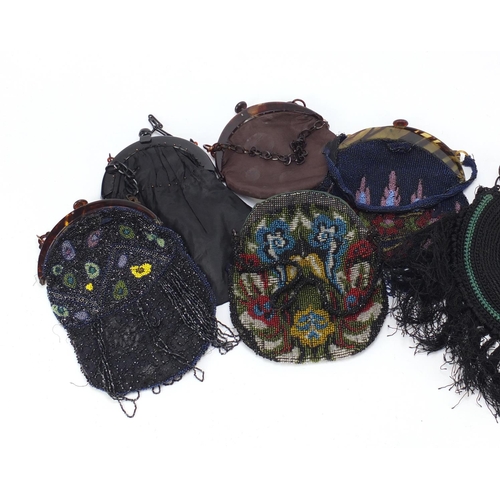 2647 - Eight 1920's handbags including bead work, some with Bakelite mounts