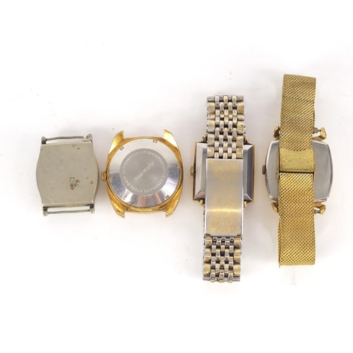 2827 - Four vintage wristwatches including two Roma examples