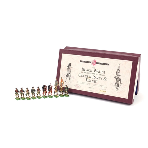 3018 - Britains The Black Watch Colour Party and Escort set, boxed numbered 1888