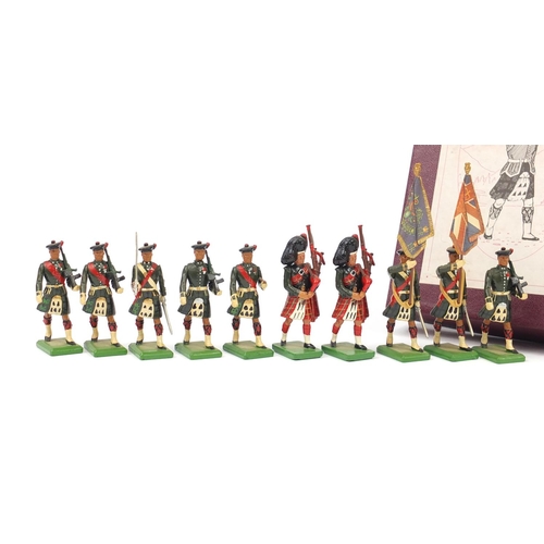 3018 - Britains The Black Watch Colour Party and Escort set, boxed numbered 1888