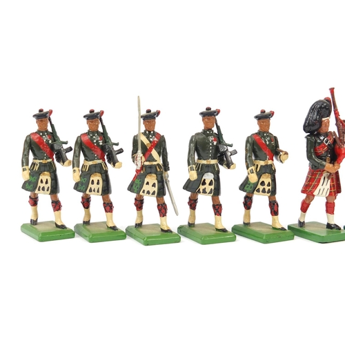 3018 - Britains The Black Watch Colour Party and Escort set, boxed numbered 1888