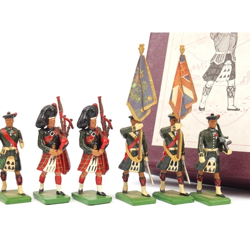 3018 - Britains The Black Watch Colour Party and Escort set, boxed numbered 1888