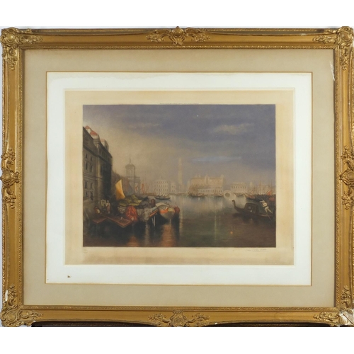 2256 - John Cotham Webb - Venice, pencil signed print, mounted and framed, 62cm x 49.5cm