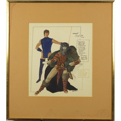 2272 - Michael Baldwin - Hammer foil and black soldier, gouache, mounted and framed, 33.5cm x 28.5cm