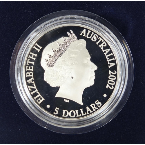 2741 - Queen Mother silver proof $5 with case