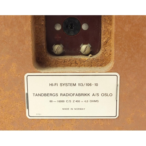 2239 - Pair of vintage Tandberg speakers 113/106-10