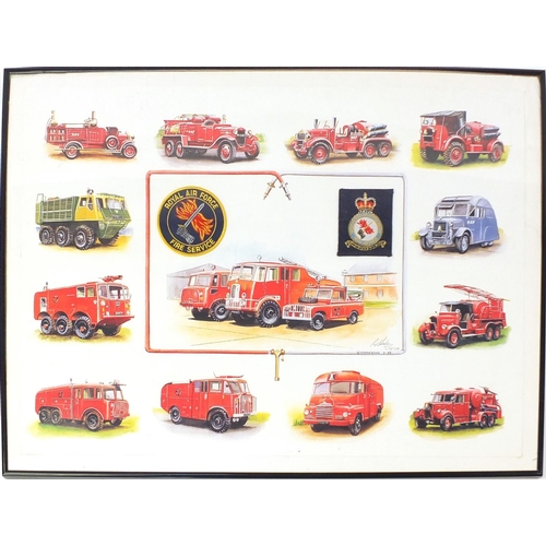 2460 - Large collection of fire fighting memorabilia including die cast vehicles, hardback books and a penc... 