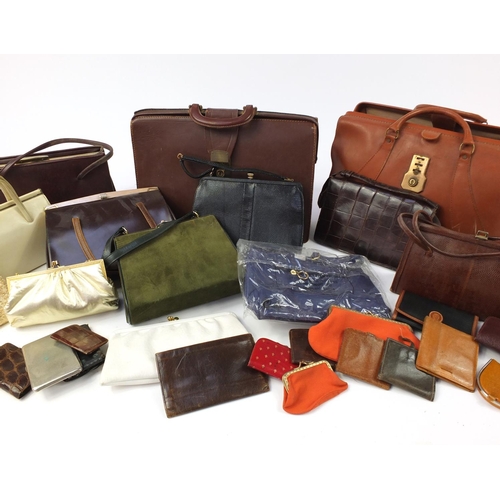 2483 - Mostly vintage ladies handbags, clutch bags and briefcases