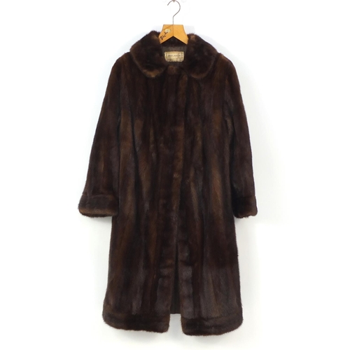 2653 - Two ladies fur coats with David Jackson labels, each 110cm in length