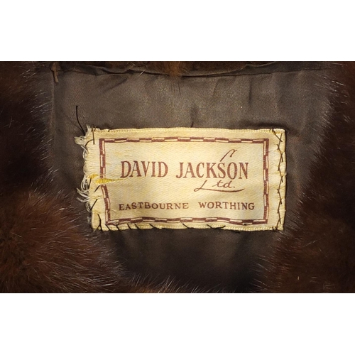 2653 - Two ladies fur coats with David Jackson labels, each 110cm in length