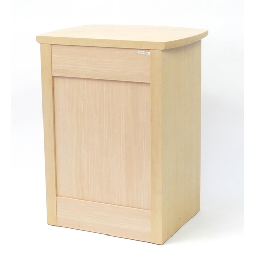 2099 - Contemporary light wood three drawer chest, 75cm H x 58cm W x 48cm D