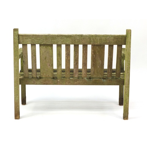 2140 - Teak garden bench, 115cm in length