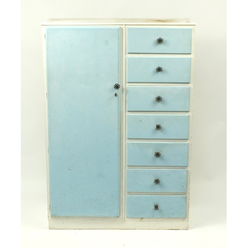 2091 - 1950/60's tallboy fitted with seven drawers, 143cm H x 99cm W x 38cm D