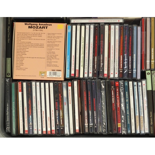 2522 - Collection of mostly classical CD's and 45 rpm records including Mozart, The Master Works