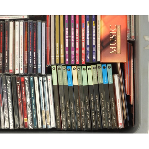 2522 - Collection of mostly classical CD's and 45 rpm records including Mozart, The Master Works