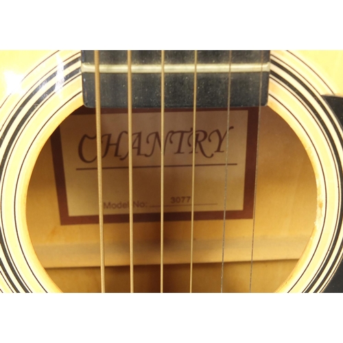 2219 - Two five string acoustic guitars by Stagg and Chantry