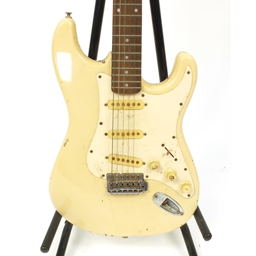 2216 - Squire Stratocaster by Fender six string electric guitar, serial number S983086