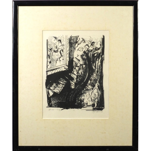 2533 - Skye Holland - Homage a Sufy, pencil signed print numbered 1/5, mounted and framed, 36cm x 26cm