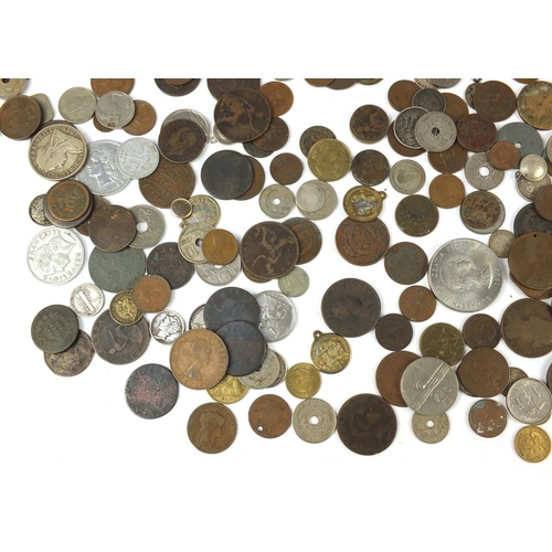 2960 - Antique and later British and world coinage including Maria Theresa Thaler, Chinese coins, silver si... 