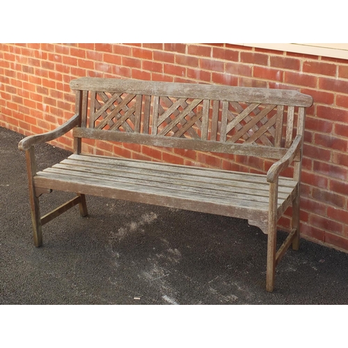 2141 - Teak garden bench, 138cm wide