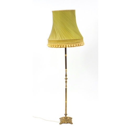 2018 - Brass standard lamp with shade